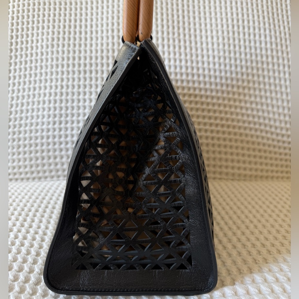 Gorgeous Prada Leather Laser Cut Top Handle Tote - Picture 6 of 16